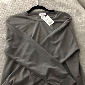 Gray long sleeve top